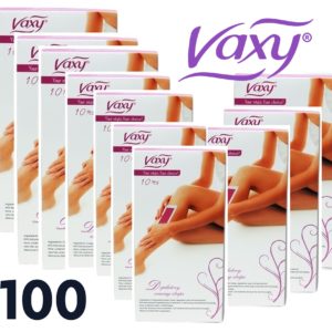Vaxy Wax Ready to Use Full Body Waxing Strips Normal, Sensitive Dry Skin 50/100