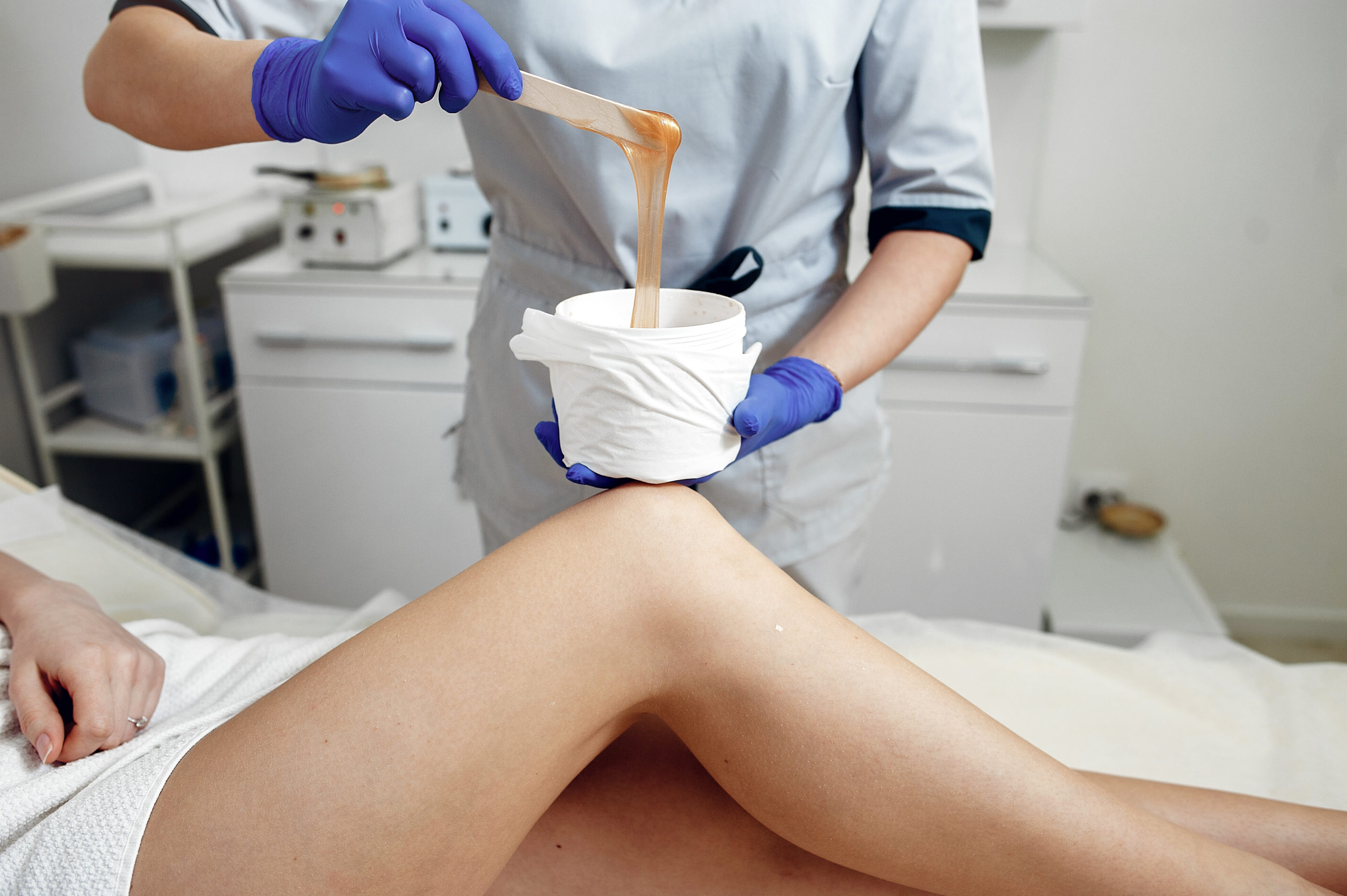 leg waxing