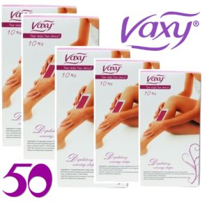 Vaxy Wax Ready to Use Full Body Waxing Strips Normal, Sensitive Dry Skin 25/50