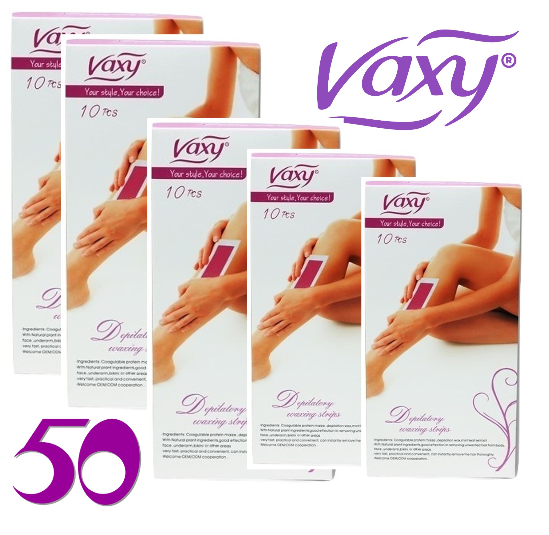 Vaxy Wax Ready To Use Full Body Waxing Strips Normal Sensitive Dry Skin 25 50 Vaxy