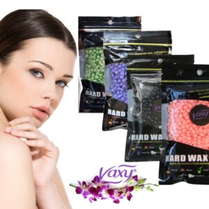 Professional Hard Wax Beads 100g, Stripless Depilatory Waxing Pellets Solid Film Beans No Strip Needed, Painless Gentle Hair Removal of Full Body, Face & Bikini Line